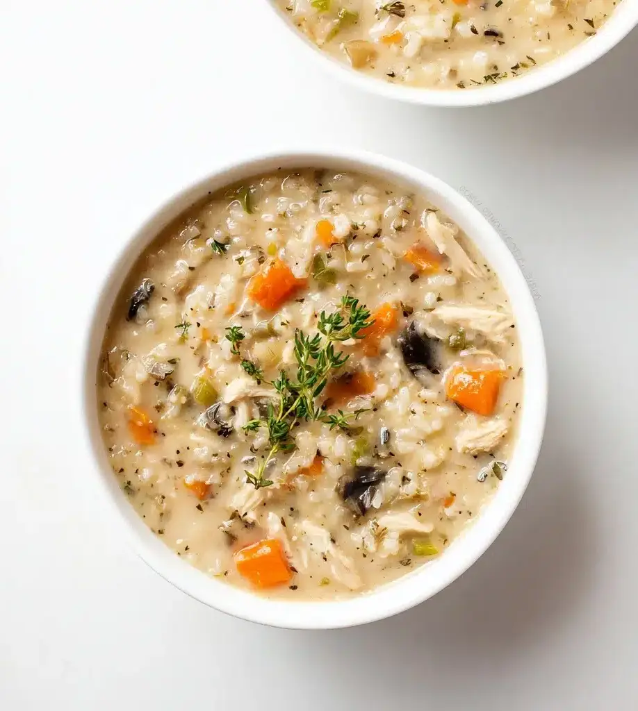 Slow Cooker Creamy Chicken and Rice Soup Recipe - Recipe Image