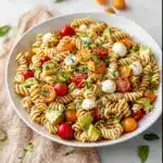 Caprese Pesto Pasta Salad Recipe