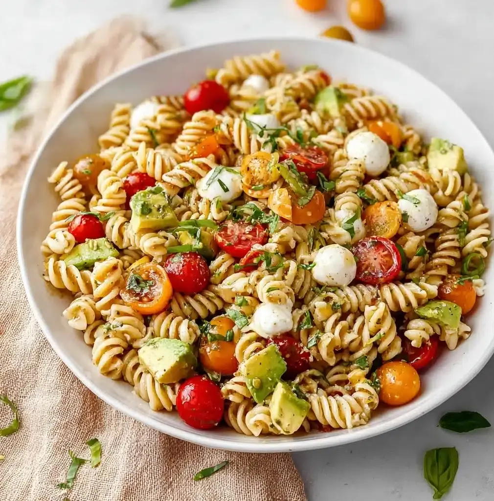 Caprese Pesto Pasta Salad Recipe