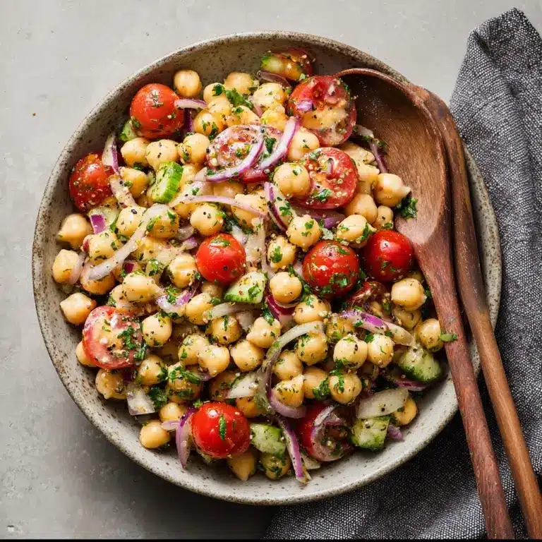 Chickpea Salad With Fresh Herbs And Scallions Recipe