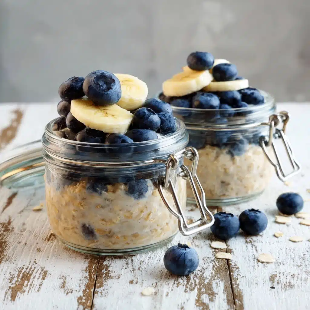 Blueberry Vanilla Overnight Oats Recipe - Recipe Image