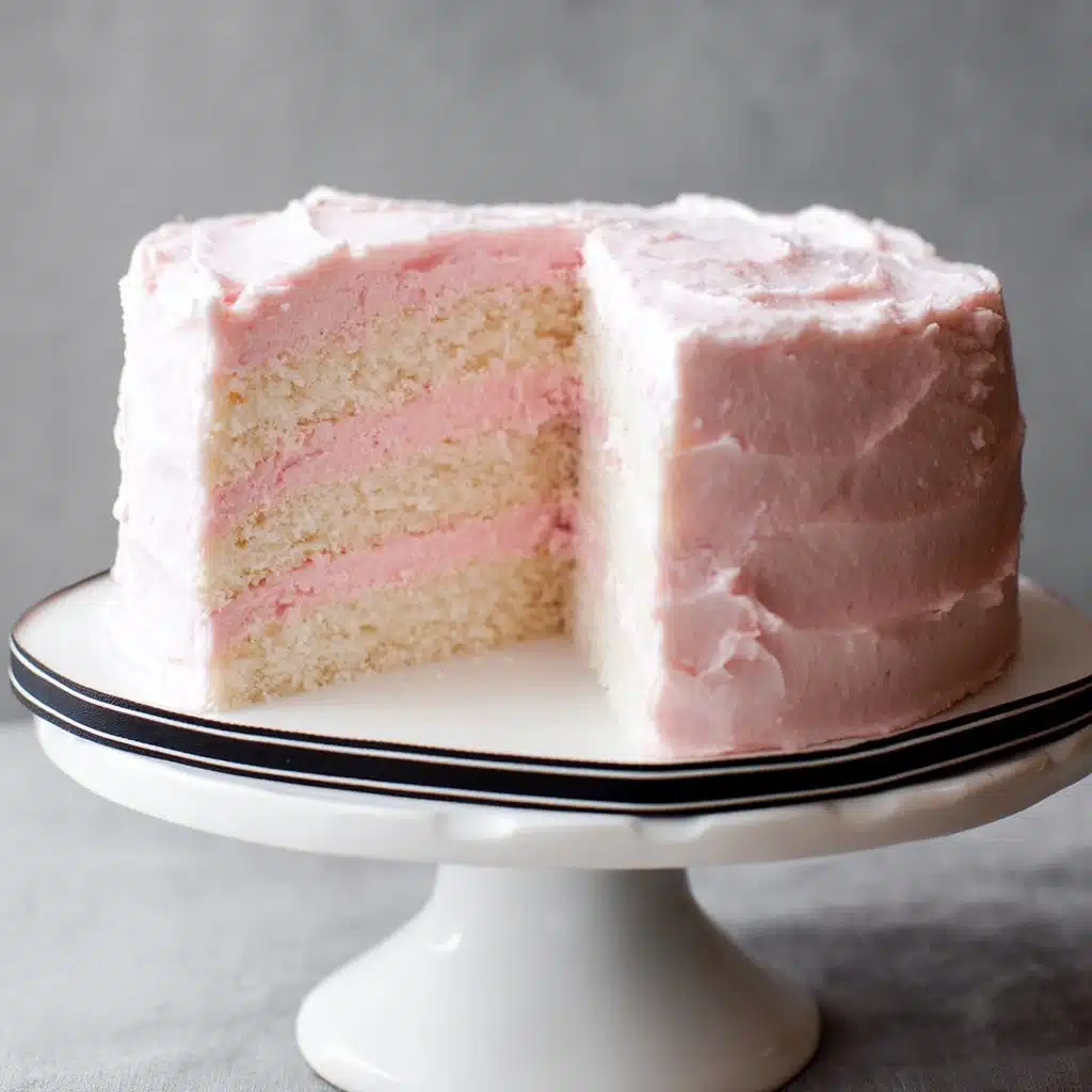 White Almond Cake with Whipped Buttercream Frosting Recipe - Recipe Image