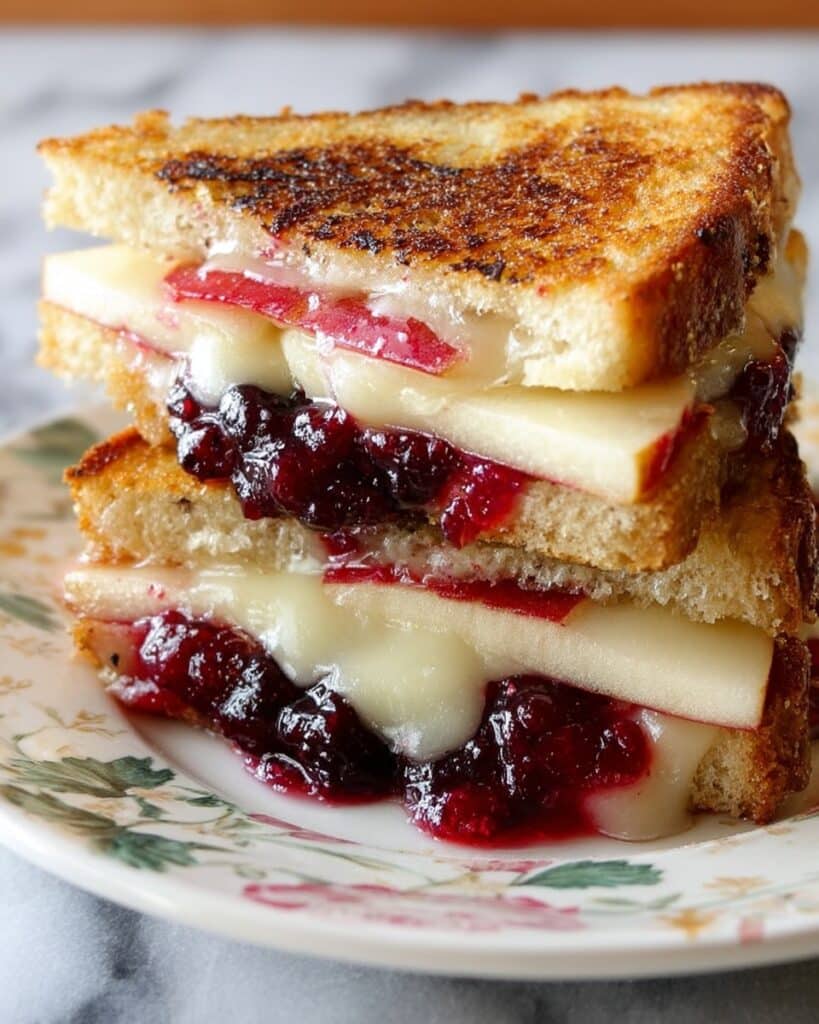 Brie, Apple and Cranberry Grilled Cheese Recipe