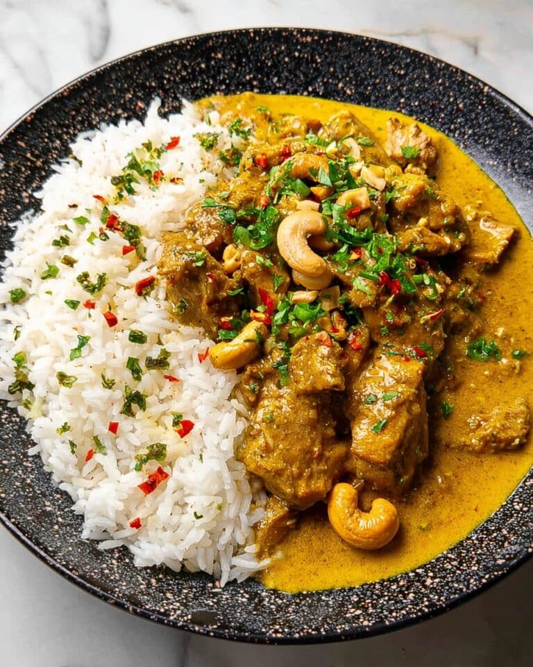 Creamy Chicken Korma with Cashews and Spicy Chili Recipe
