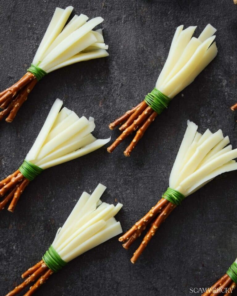 Cheesy Witches Pretzel Broomsticks Recipe
