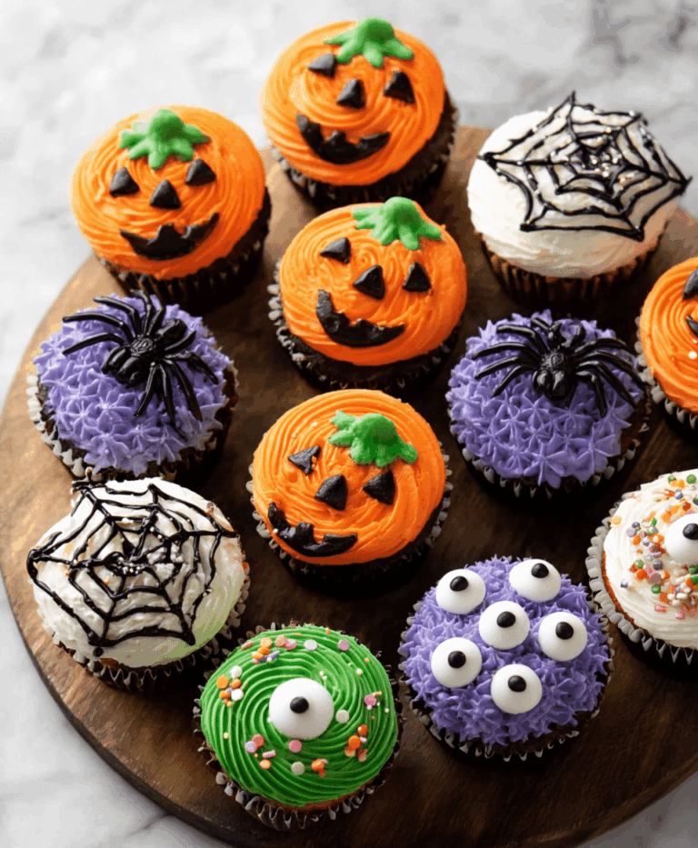 Easy Decorated Halloween Cupcakes Recipe