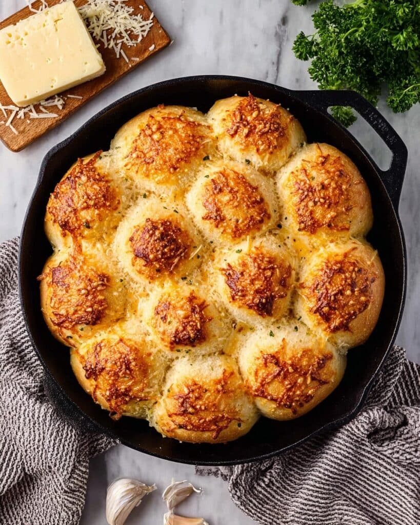 Cheesy Garlic Butter Pull-Apart Rolls Recipe