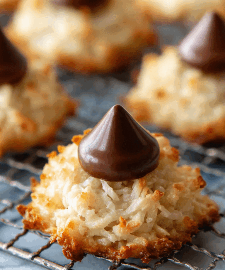 Chocolate Kissed Coconut Macaroons Recipe