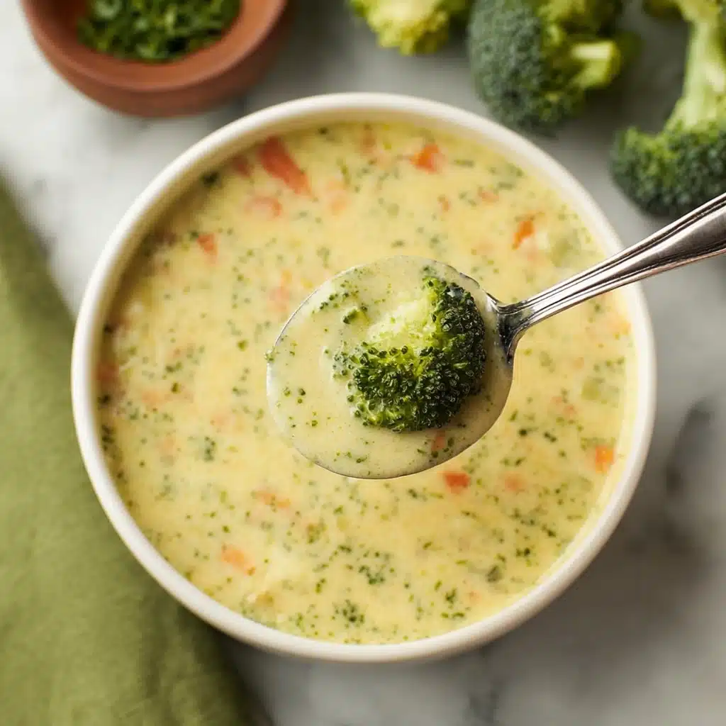 High Protein Broccoli Cheddar Soup Recipe - Recipe Image