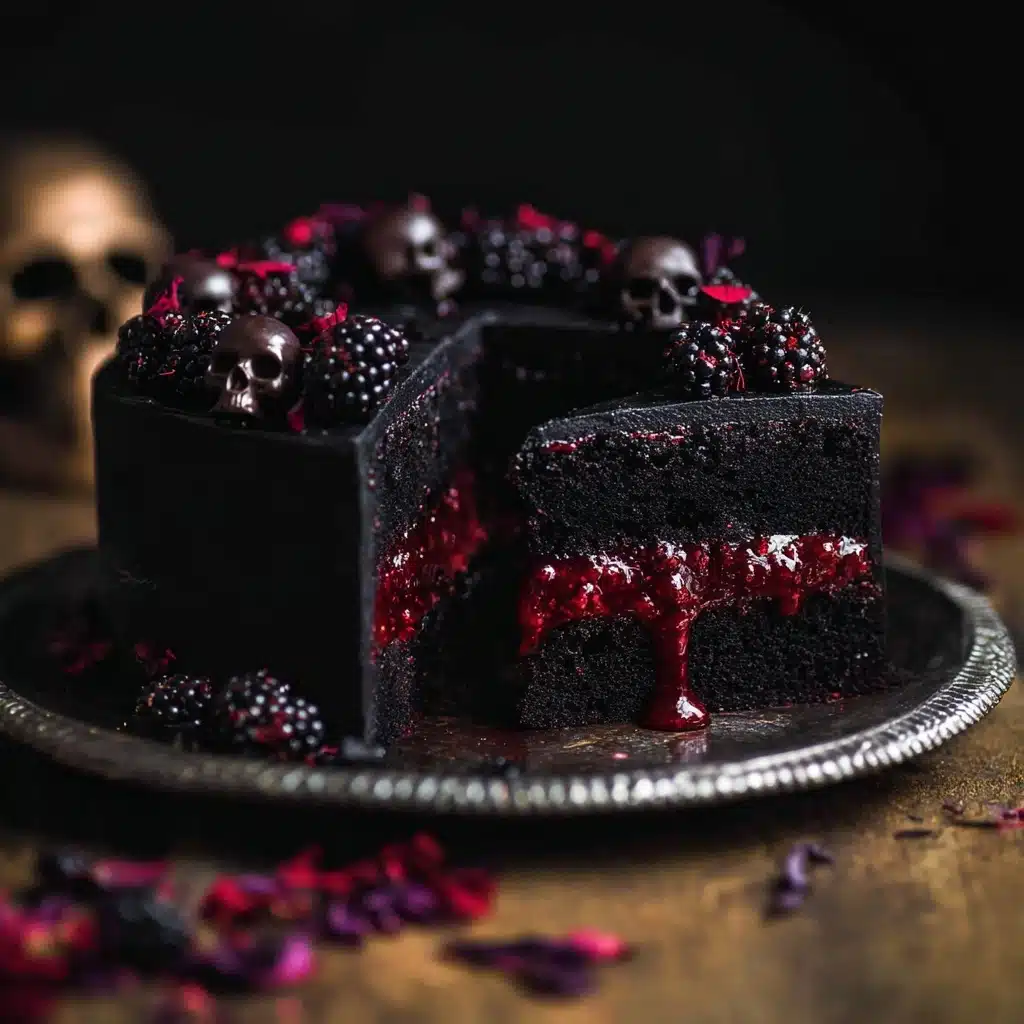 Spooky Black Velvet Halloween Cake Recipe