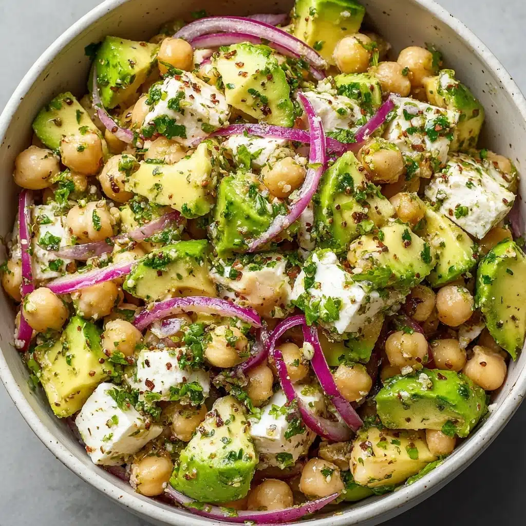 Chickpea Feta Avocado Salad Recipe - Recipe Image