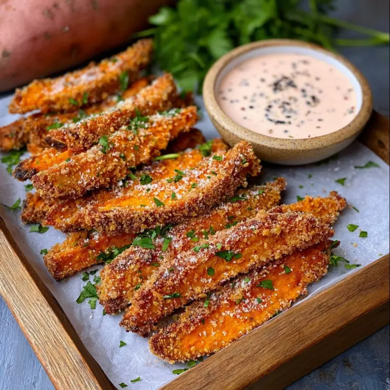 Garlic Parmesan Sweet Potato Wedges Recipe