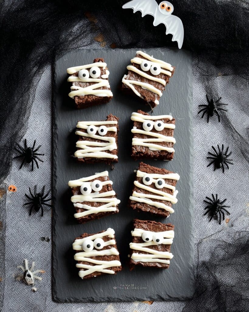 Mummy Brownies for Halloween Recipe