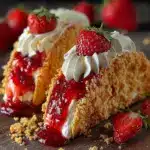 Strawberry Crunch Cheesecake Tacos Recipe