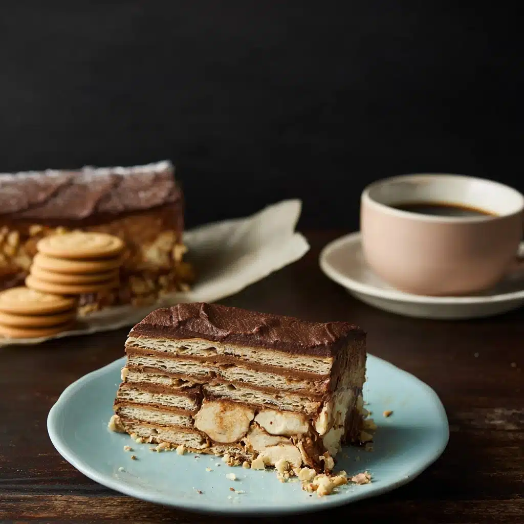 Sri Lankan Chocolate Biscuit Pudding (Eggless) Recipe - Recipe Image