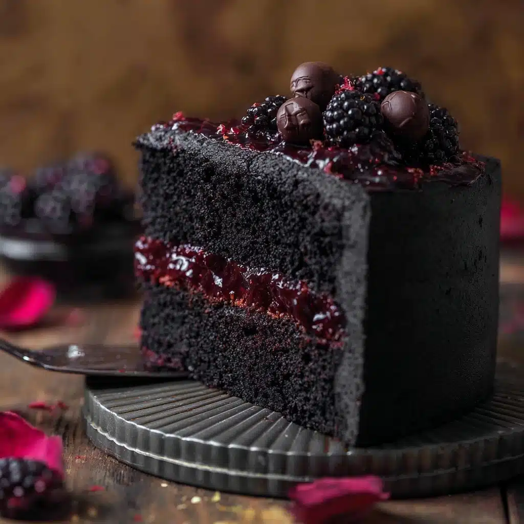 Spooky Black Velvet Halloween Cake Recipe - Recipe Image