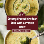 High Protein Broccoli Cheddar Soup Recipe