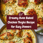 Creamy Oven Baked Chicken Thighs Recipe