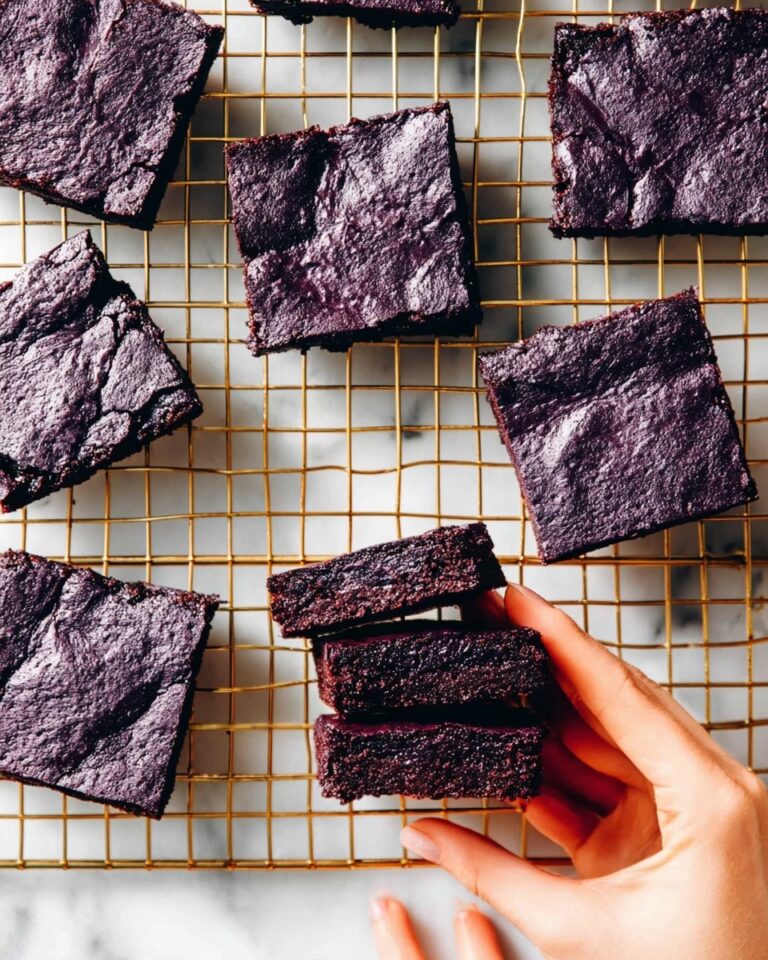 Chewy and Fudgy Ube Brownies Recipe