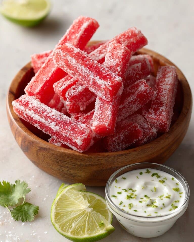 Watermelon Fries with Coconut Lime Dip Recipe