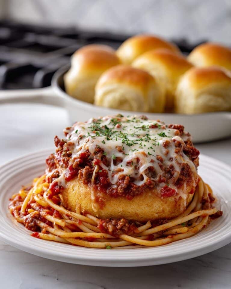 Spaghetti Garlic Bread Bowls Recipe