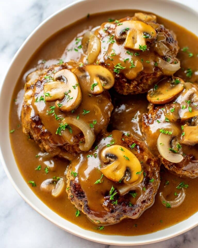 Hamburger Steaks with Brown Gravy Recipe