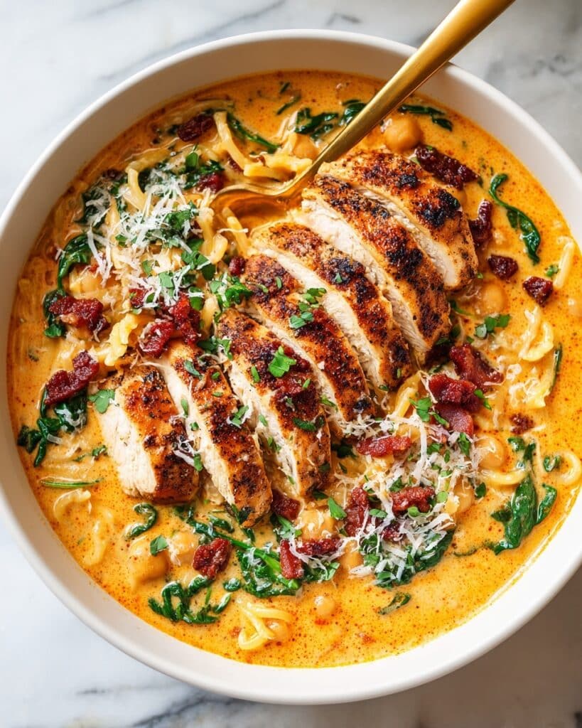 One-Pot Chicken Risoni with Crispy Salami Recipe