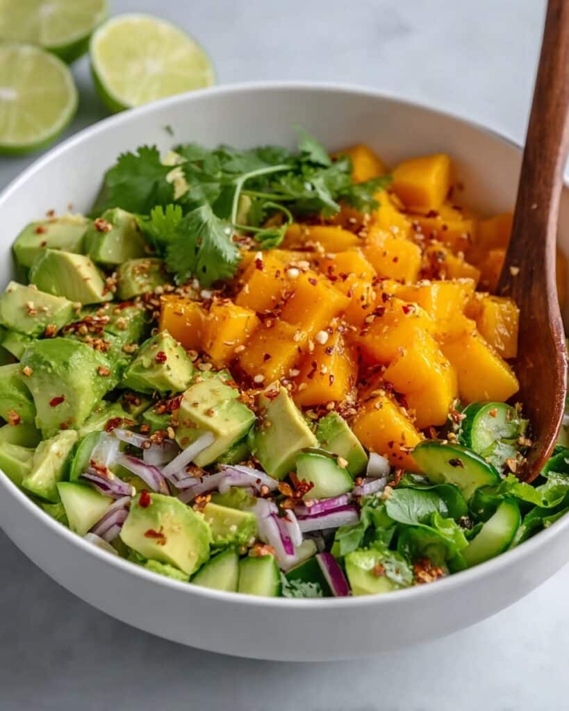 Mango Salad with Sweet Chilli Lime Dressing Recipe
