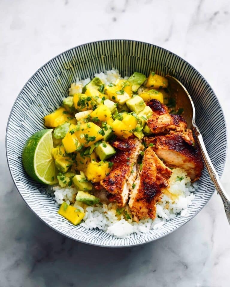 BBQ Salmon Bowls with Mango Avocado Salsa Recipe
