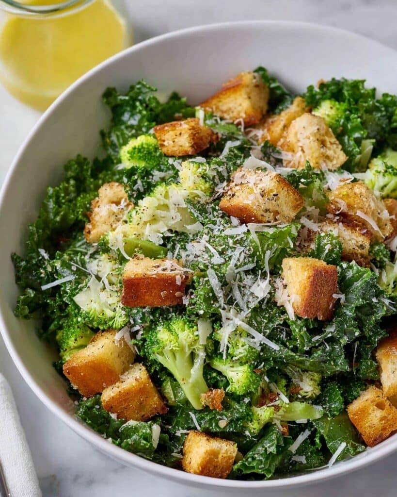 Roasted Broccoli Caesar Salad Recipe