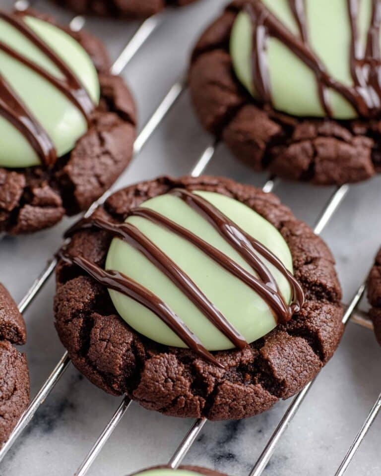Chocolate Mint Thumbprint Cookies Recipe