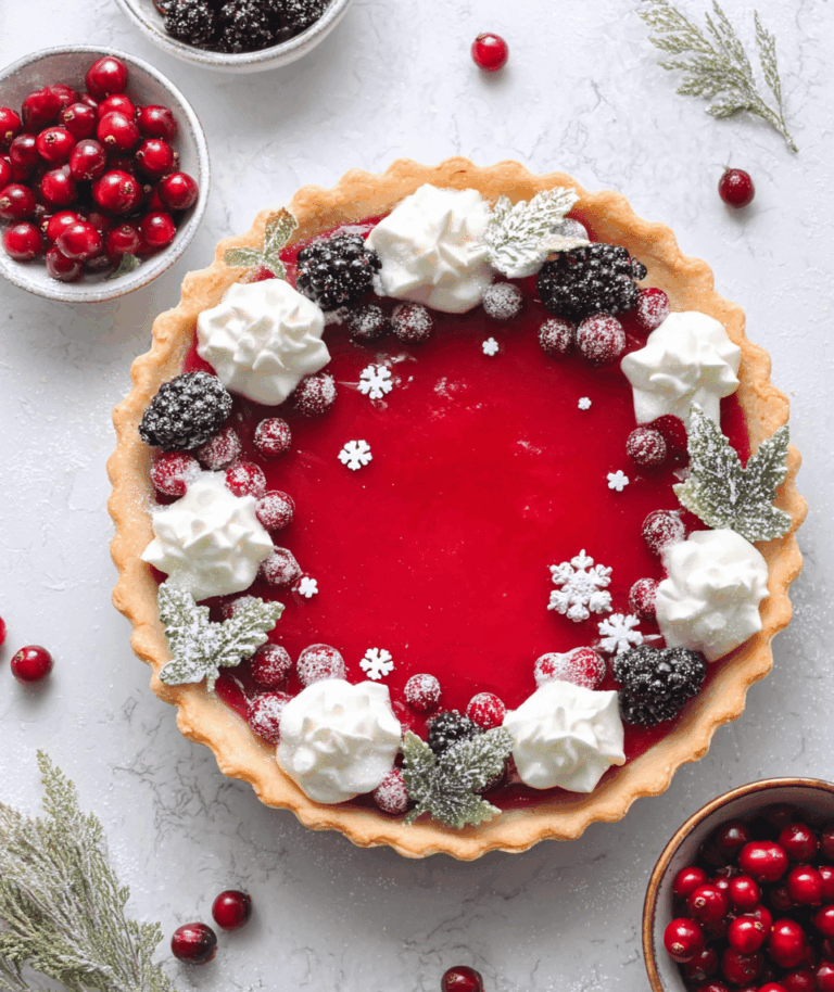 Cranberry Custard Pie Recipe