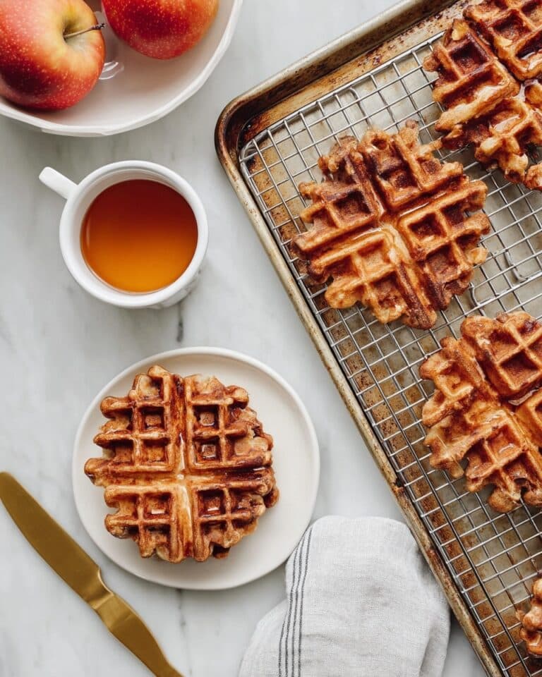 Glazed Apple Fritter Waffles Recipe