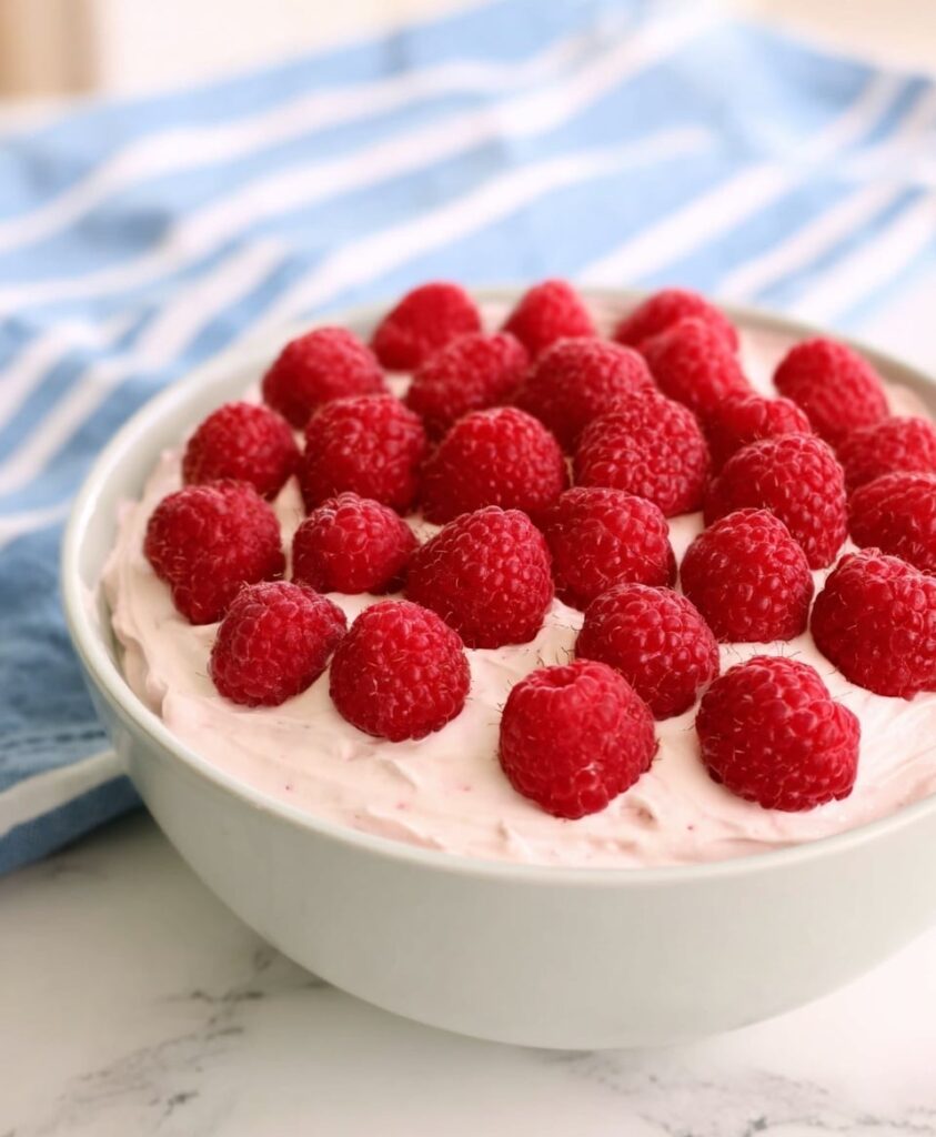 Creamy Vanilla Pudding Yogurt Raspberry Dessert Recipe
