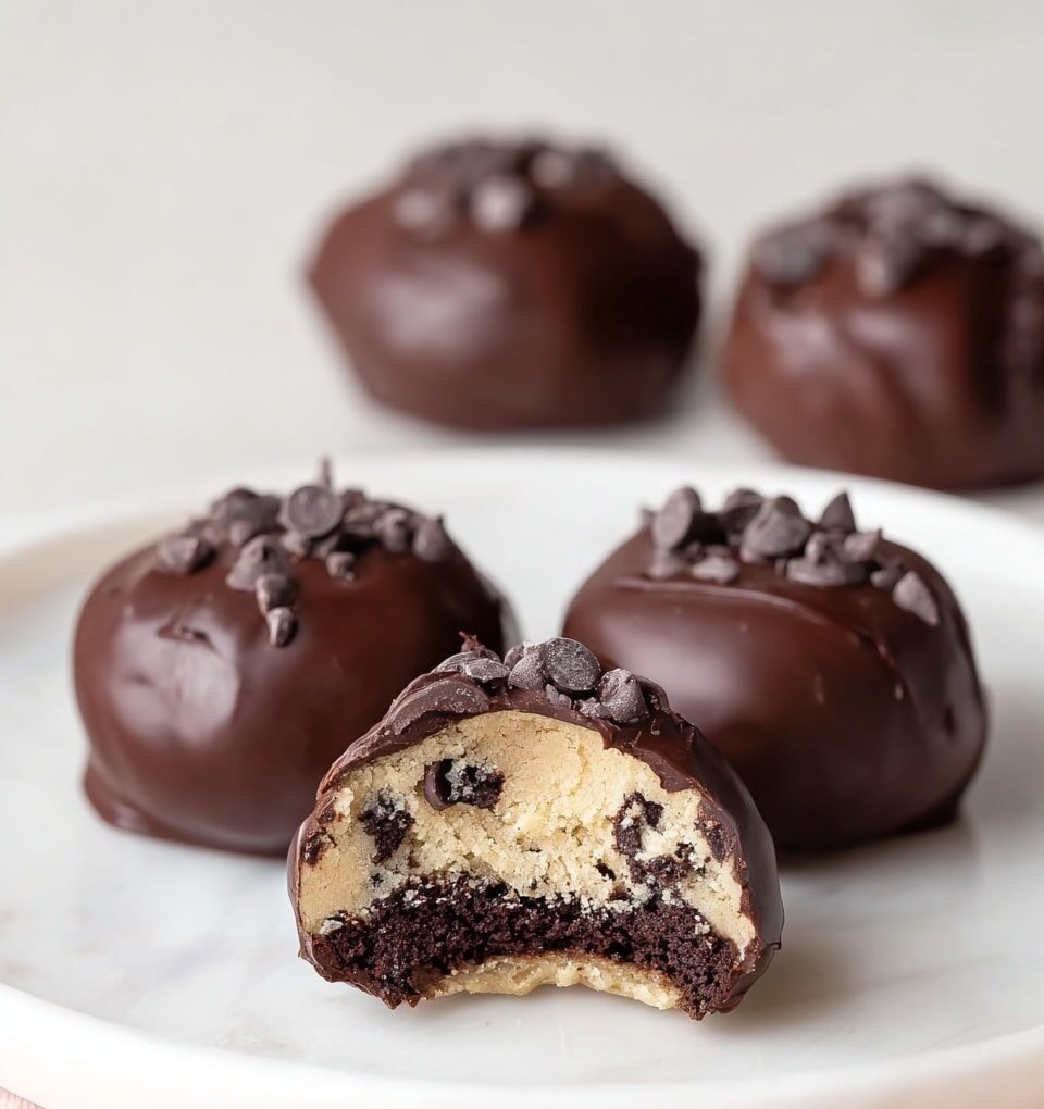 Homemade Cookie Dough Brownie Bombs Recipe