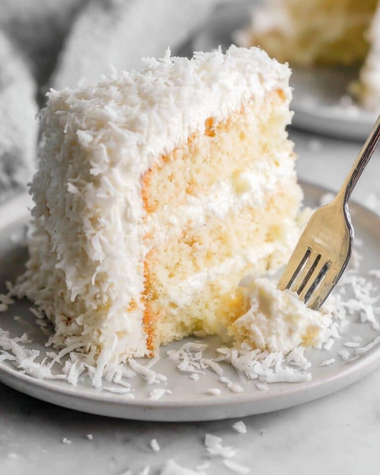 Decadent Coconut Cake with Pineapple Filling and Cream Cheese Frosting Recipe