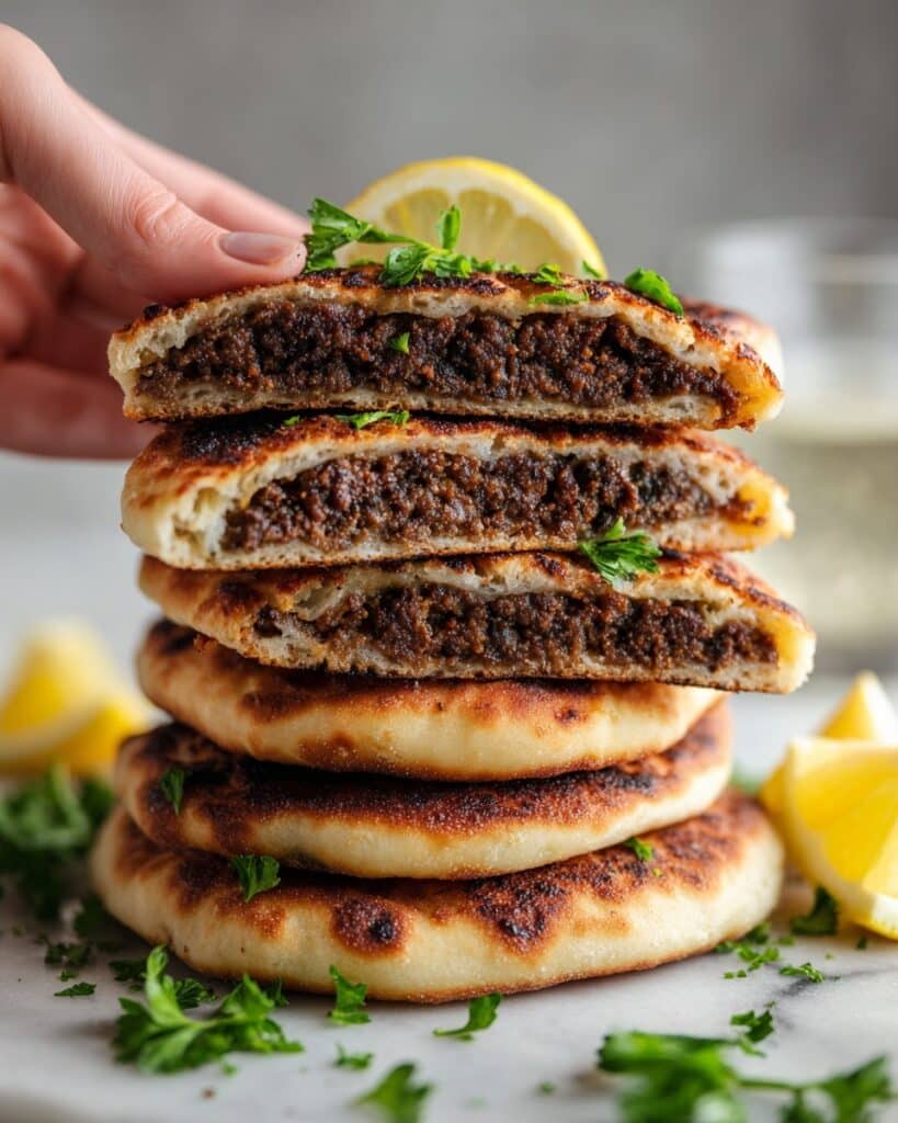 Crispy Lebanese Meat Stuffed Pita – Arayes Recipe