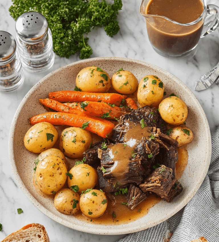 Perfect Pot Roast with Vegetables and Red Wine Recipe