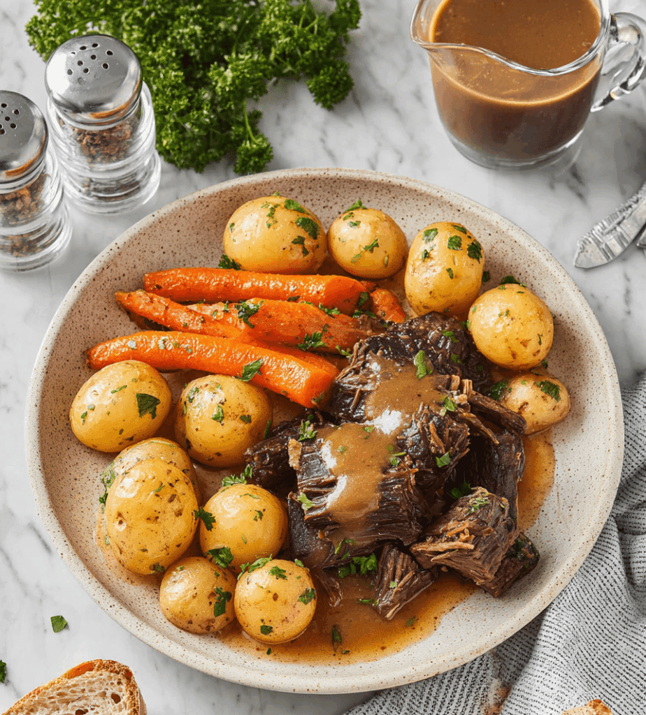 Perfect Pot Roast with Vegetables and Red Wine Recipe