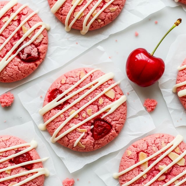 Cherry Almond Shortbread Cookies Recipe