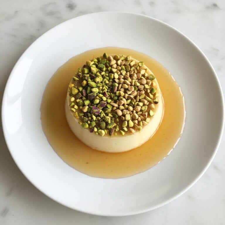 Cardamom Crème Caramel with Roasted Pistachios Recipe