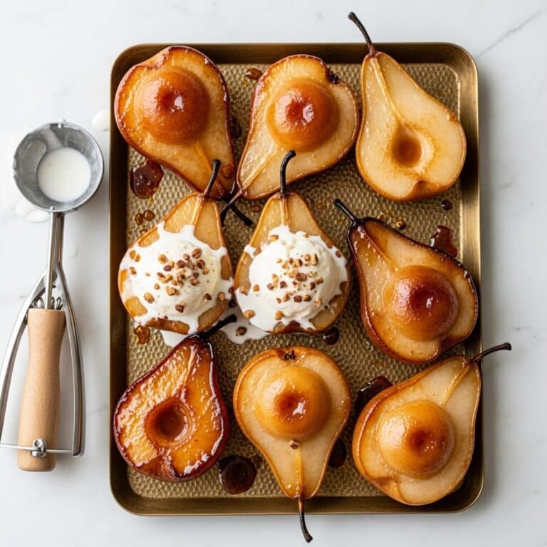 Caramelized Pears with Honey, Spiced Nuts, and Oats Recipe