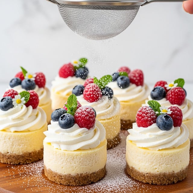 Mini No-Bake Cheesecakes with Fresh Berries and Chantilly Cream Recipe