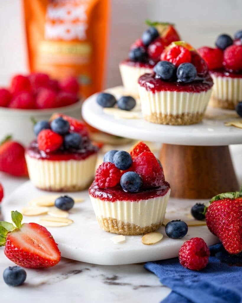 Mini Berry Almond Cheesecakes Recipe