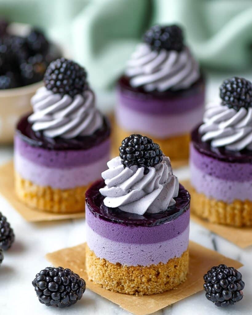 Mini Blackberry Lavender Cheesecakes Recipe