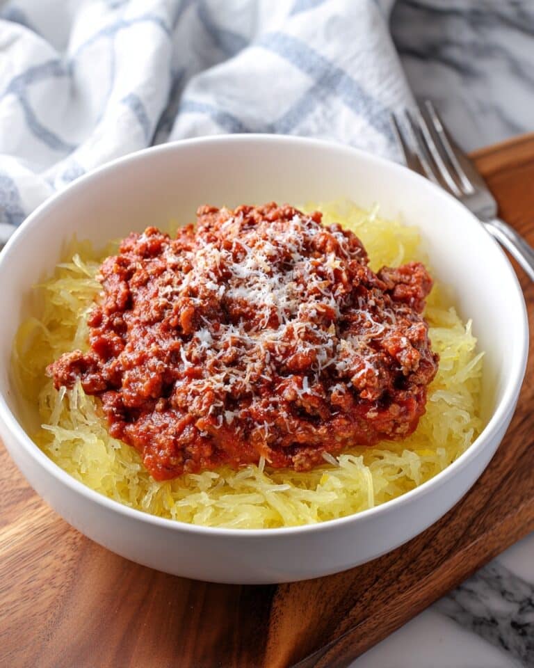 Spaghetti Squash with Italian Turkey Sausage Marinara Recipe