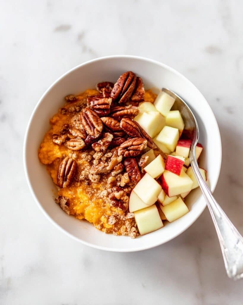 Sweet Potato Breakfast Bowl with Apple, Pecans, and Cinnamon Recipe