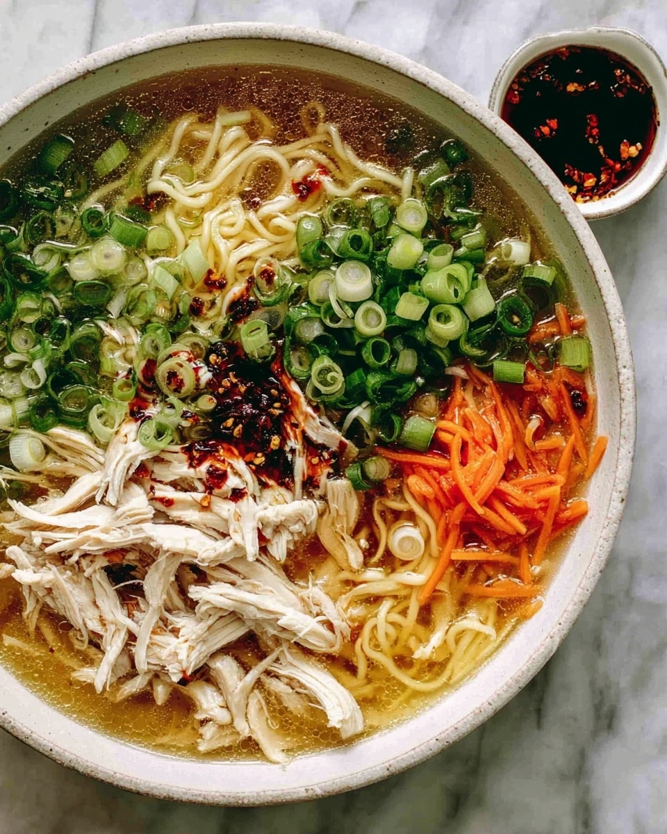 Aromatic Ginger Scallion Chicken Noodle Soup Recipe
