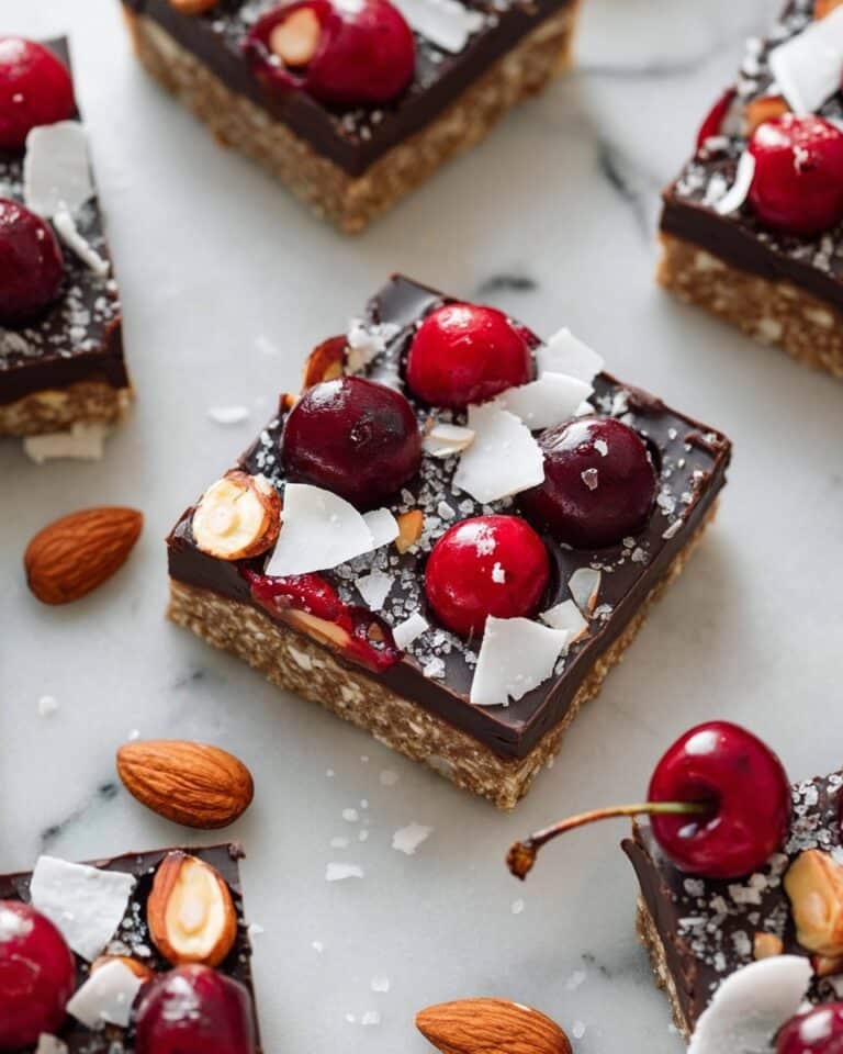 Dark Chocolate Cherry Coconut Almond Oat Bars Recipe