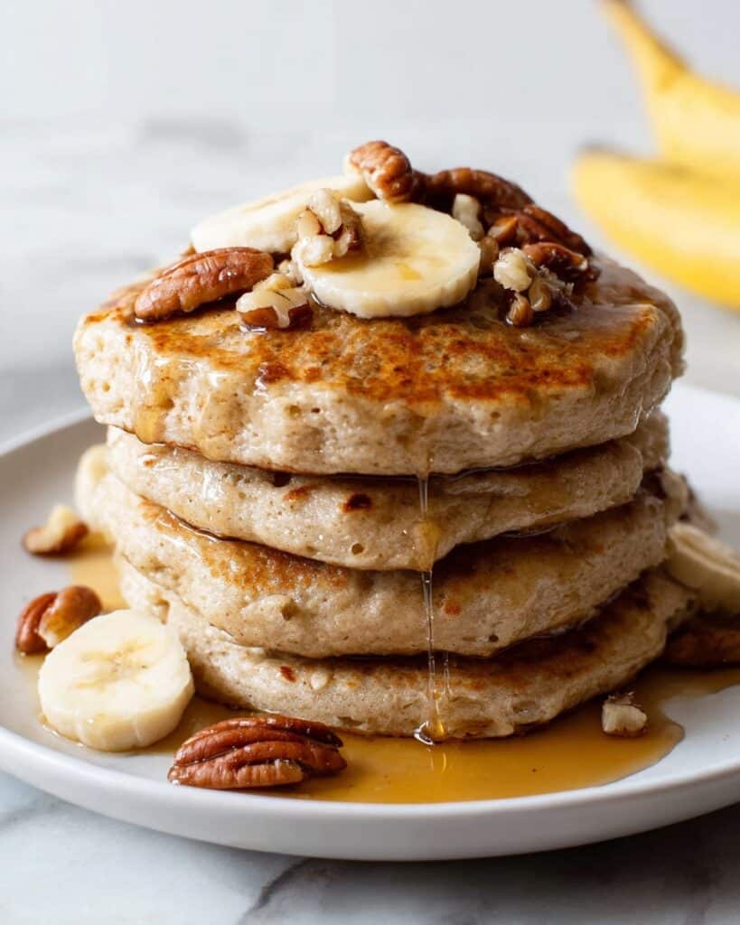 Banana Pancakes with Vanilla Maple Glaze Recipe